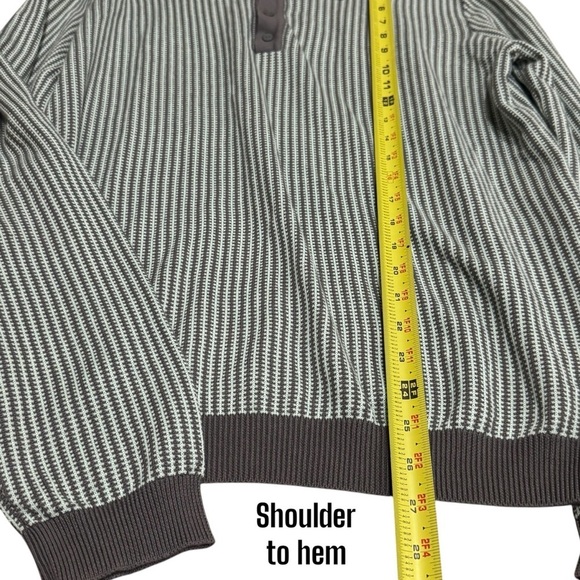 Max ‘n Chester Seafoam Green and Grey Geometric Long Sleeve Polo Size L - Picture 13 of 13